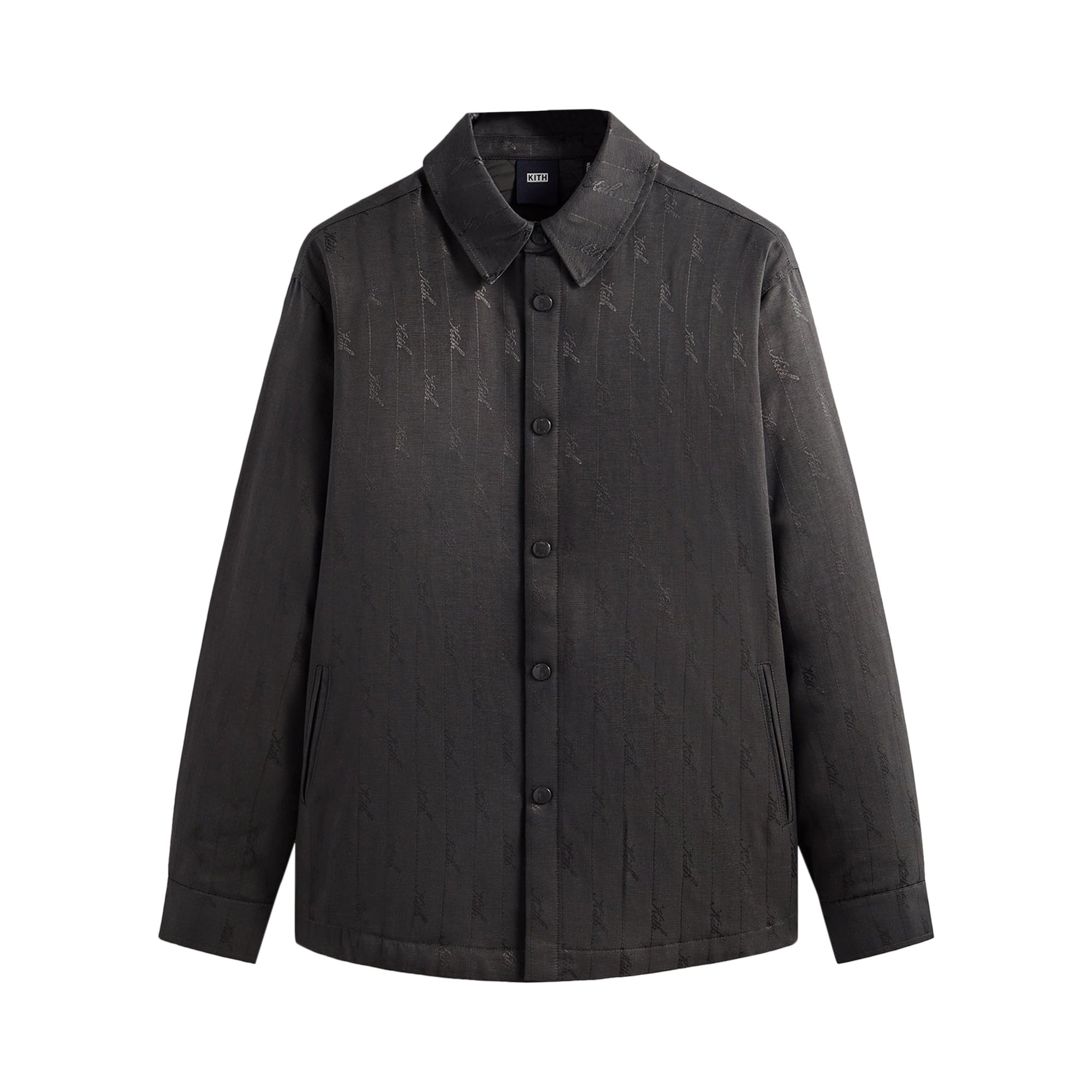Buy Kith Jacquard Faille Sutton Quilted Shirt Jacket 'Somber