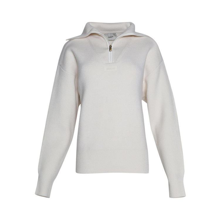 Coperni Half Zip Boxy Sweater 'White'