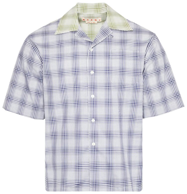 Marni Pieced Sport Shirt Blue Marine