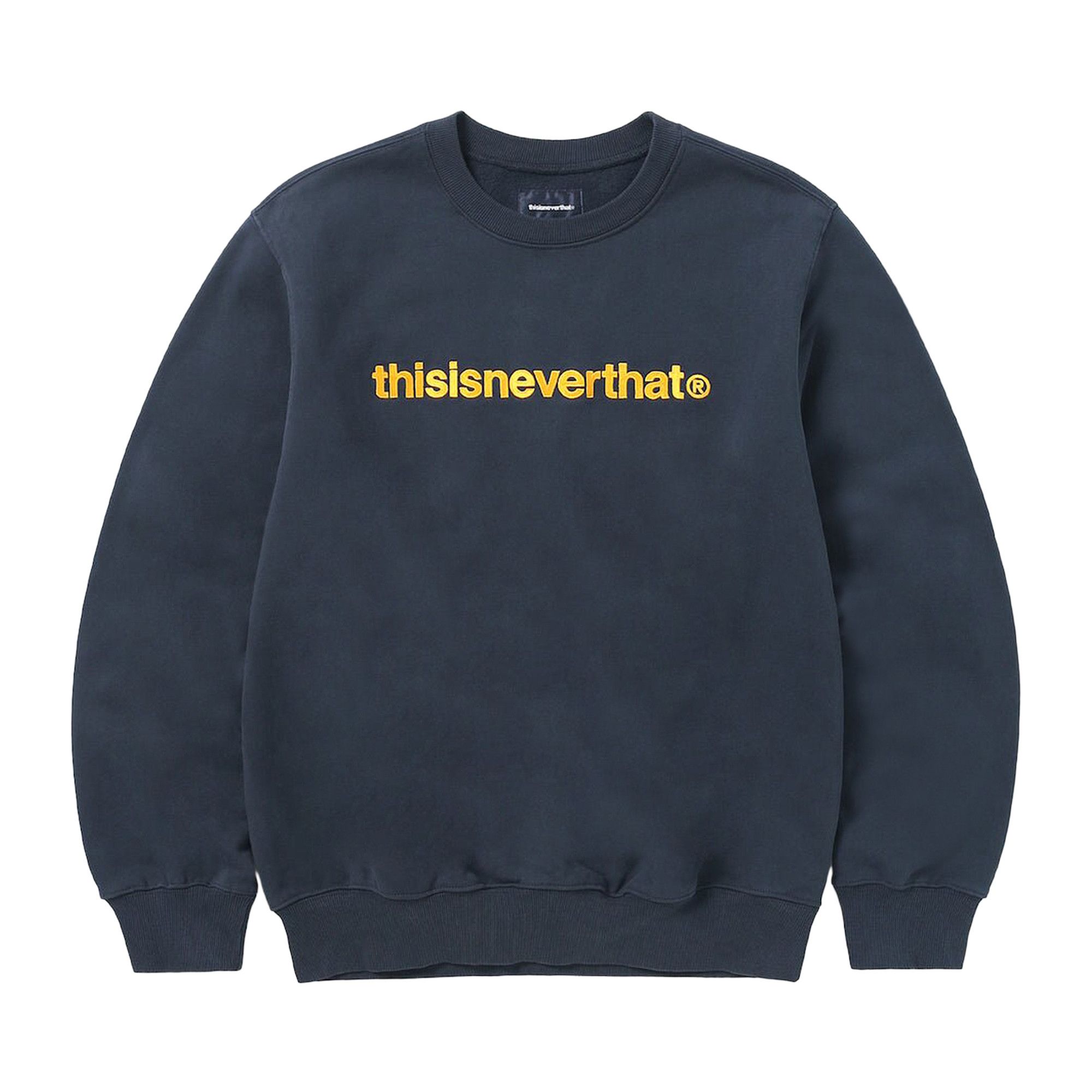 Buy thisisneverthat T-Logo Crewneck 'Navy' - TN220TSWCW01 NAVY | GOAT