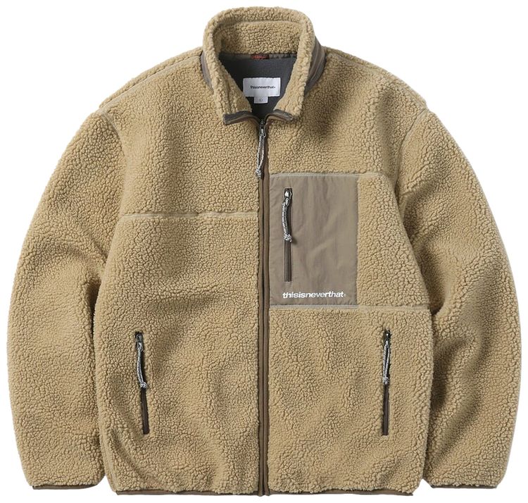 thisisneverthat SP Sherpa Fleece Jacket Beige
