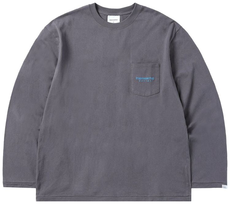 thisisneverthat L Logo Pocket Long Sleeve Tee Grey