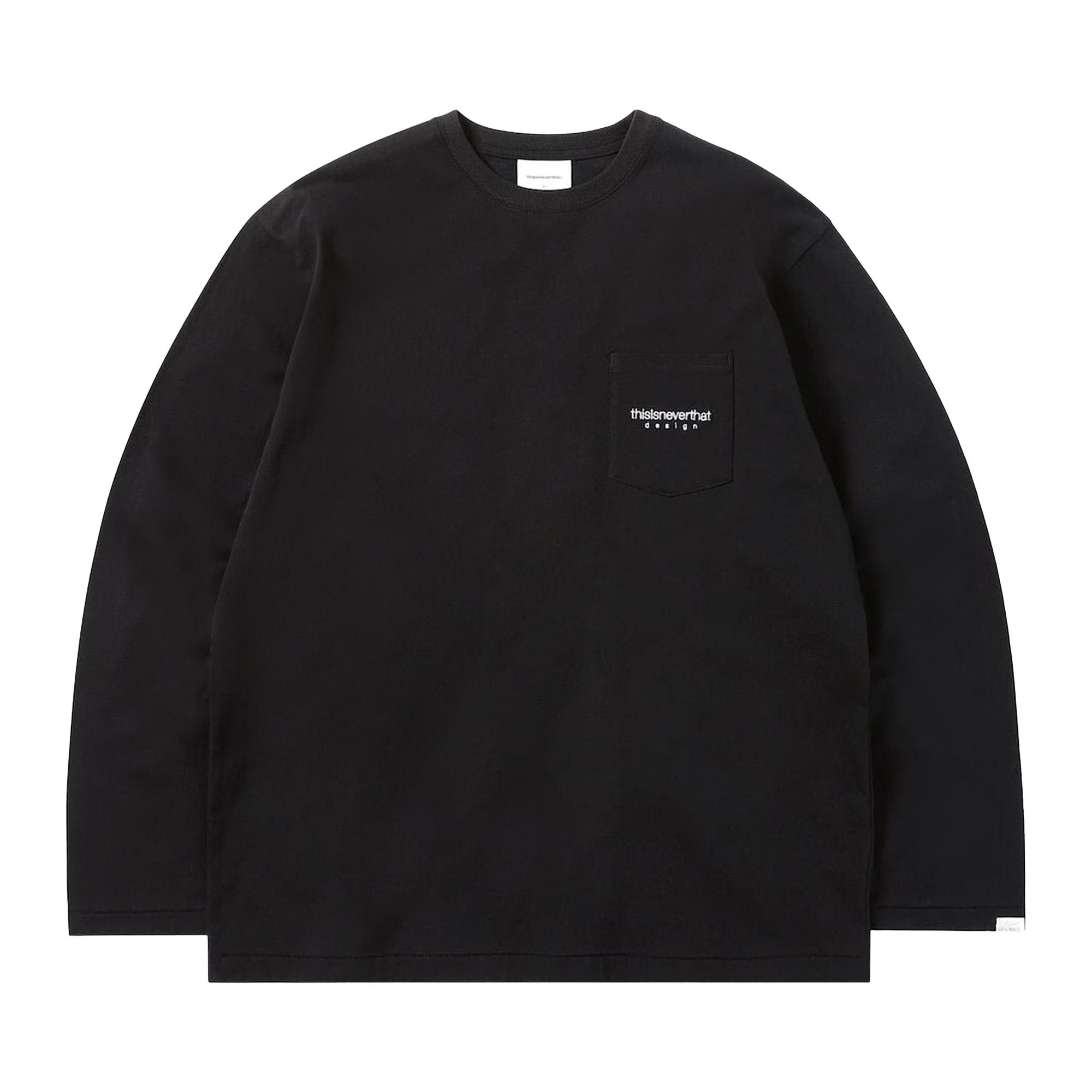 Buy thisisneverthat L-Logo Pocket Long-Sleeve Tee 'Black' - TN223TTSLT08  BLAC | GOAT