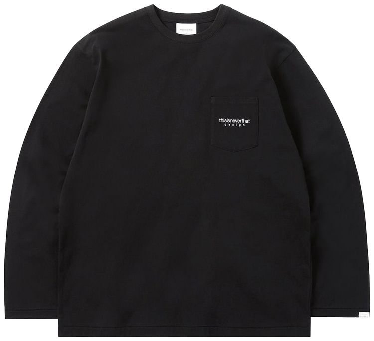 thisisneverthat L Logo Pocket Long Sleeve Tee Black