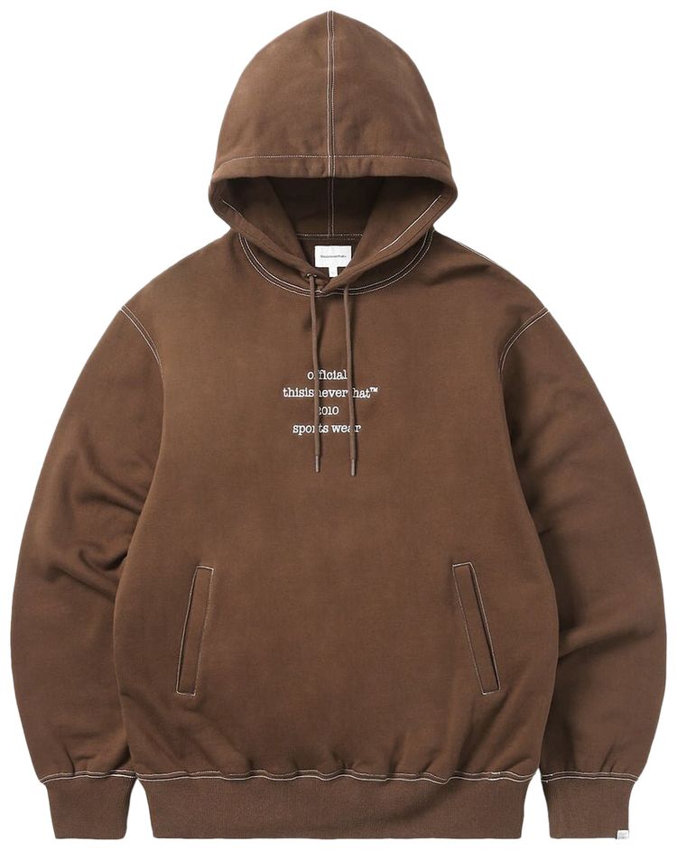 thisisneverthat Contrast Stitch Hoodie Brown