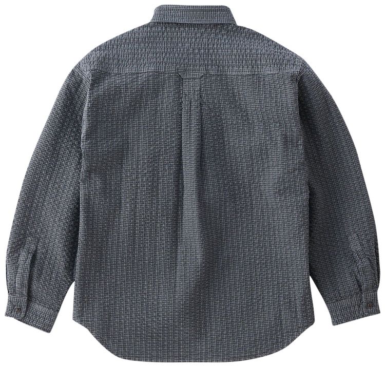 Gramicci OG Seersucker Canyon Shirt Deep Grey Garment Dyed