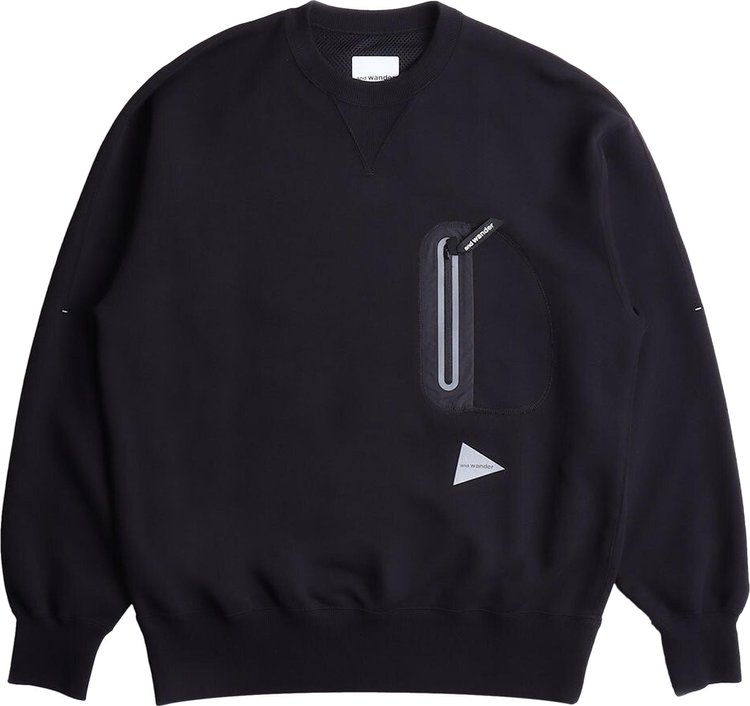 And Wander Light Sweat Pullover 'Black'