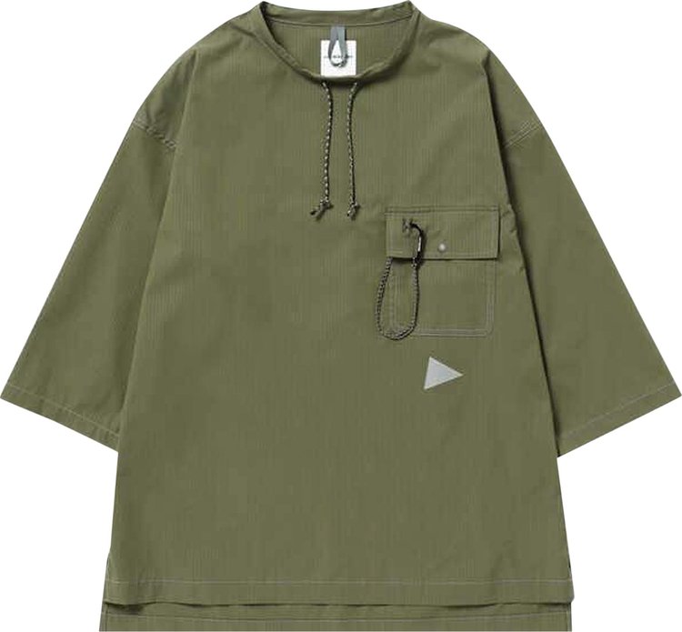 And Wander Dry Ripstop Long Pullover 'Khaki'