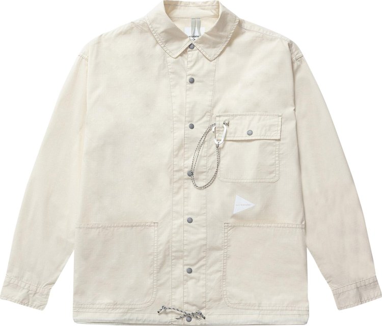 And Wander Dry Rip Shirt Jacket 'White'