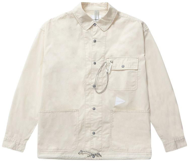 And Wander Dry Rip Shirt Jacket 'White'