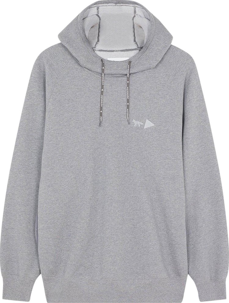 And Wander x Maison Kitsune Hooded Sweatshirt 'Grey'