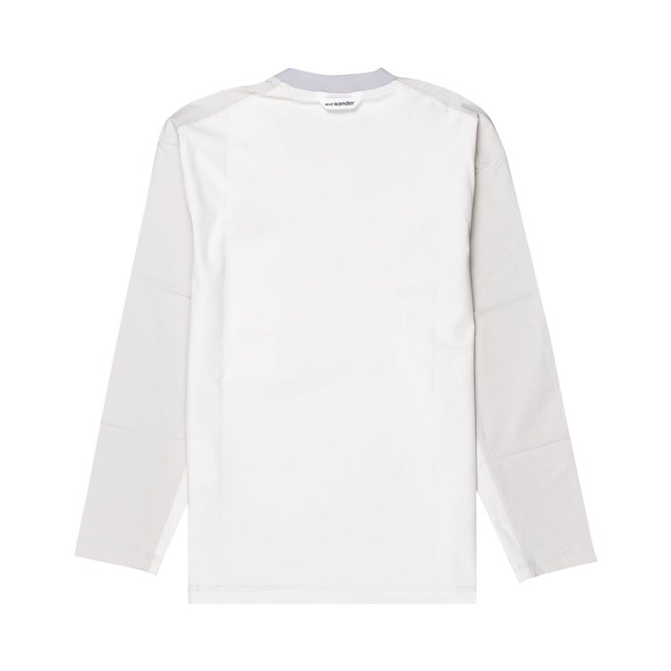 And Wander Cool Touch Pocket Long Sleeve Tee Light Beige