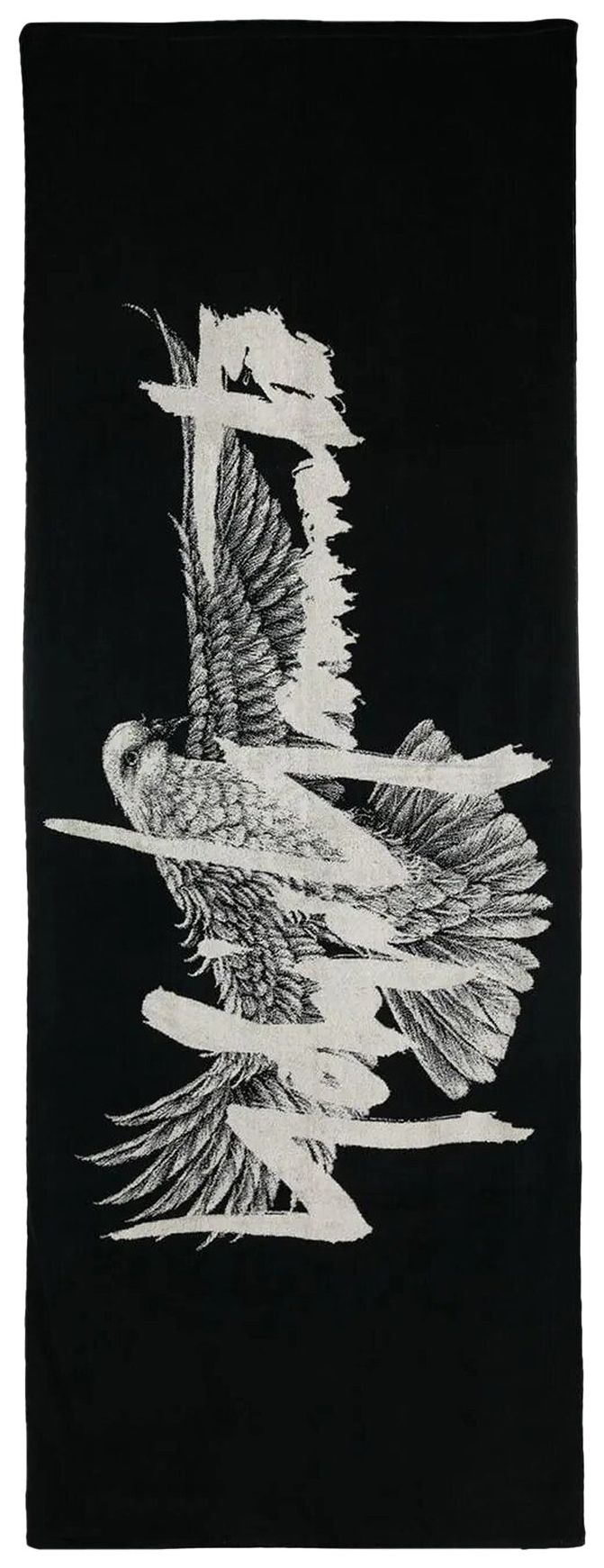 Yohji Yamamoto Pour Homme Bird Bath Towel BlackWhite