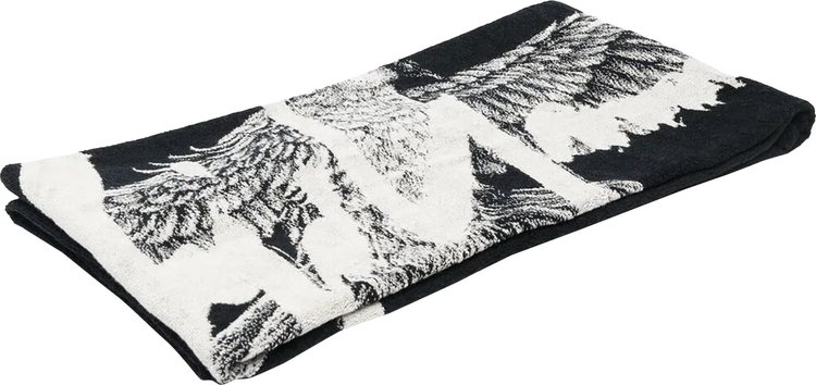 Yohji Yamamoto Pour Homme Bird Bath Towel 'Black/White'
