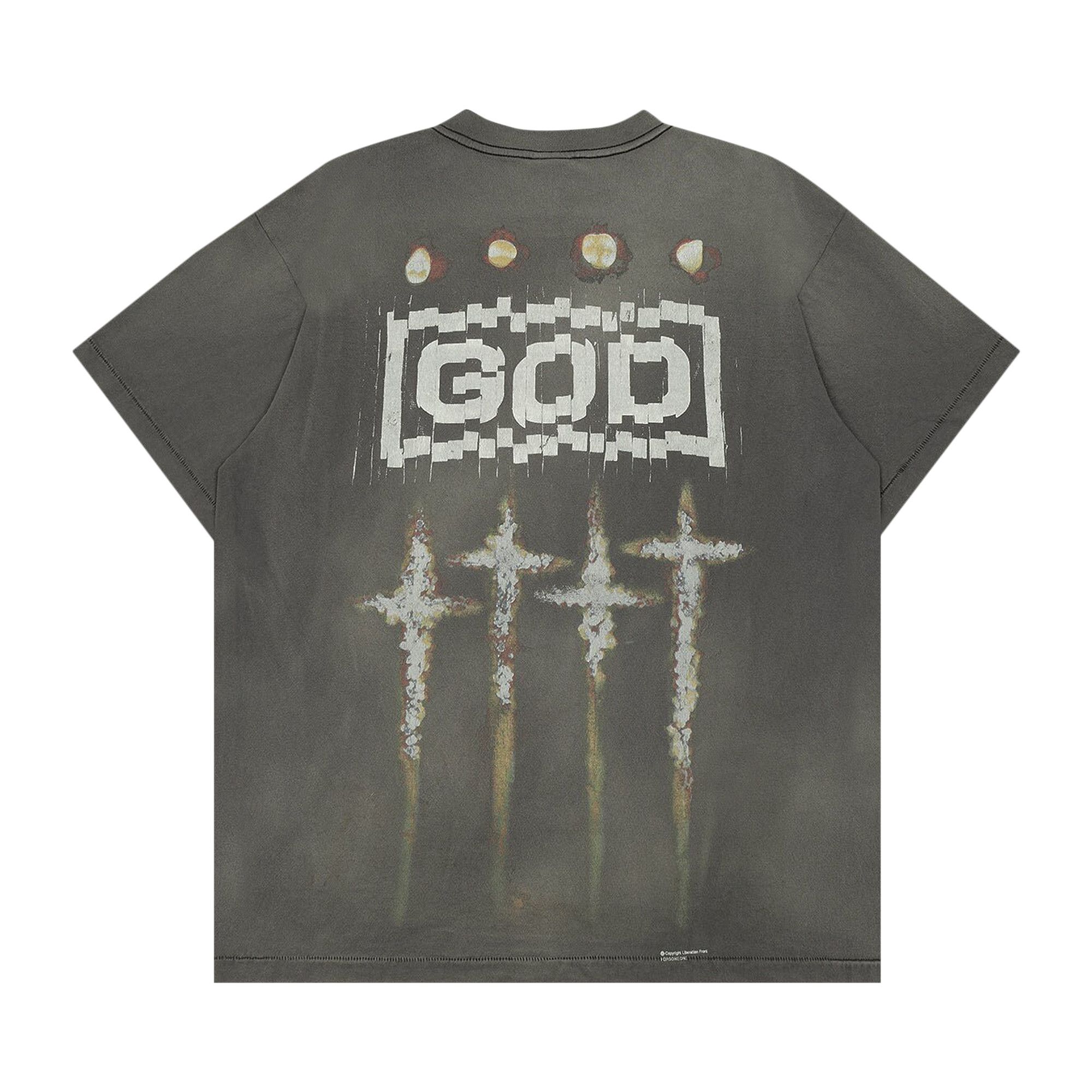 Buy Saint Michael God Tee 'Black' - SM A23 0000 C09 | GOAT