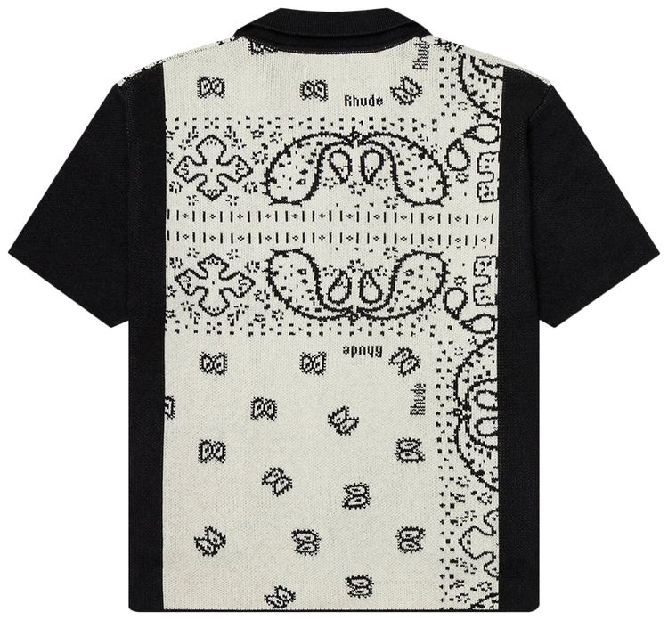 Rhude Banco Knit Shirt BlackIvory