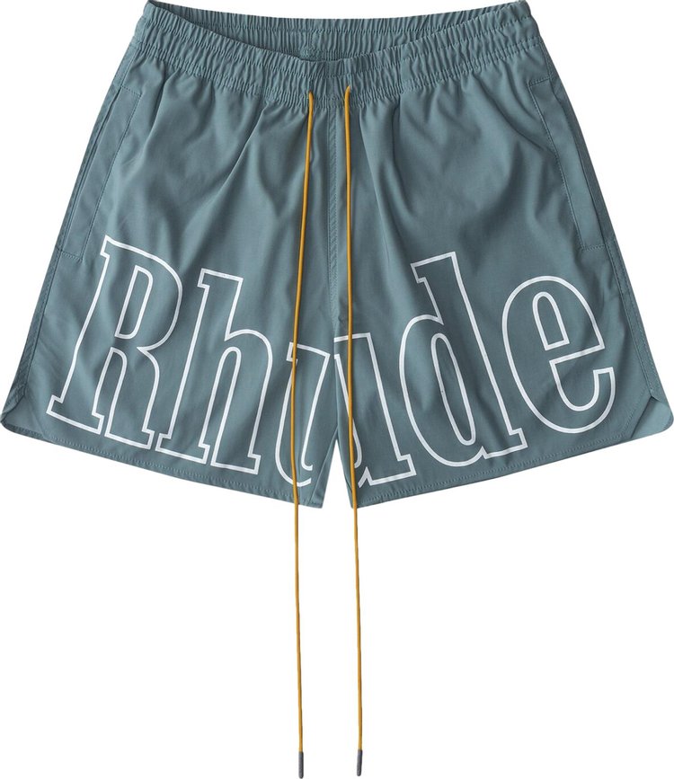 Rhude Logo Swim Trunk 'Blue'