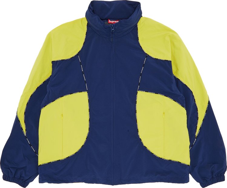 Buy Supreme Logo Piping Hooded Track Jacket 'Navy' - FW23J15 NAVY | GOAT
