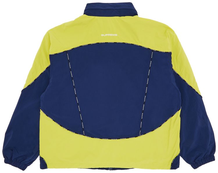 Supreme Logo Piping Hooded Track Jacket Navy