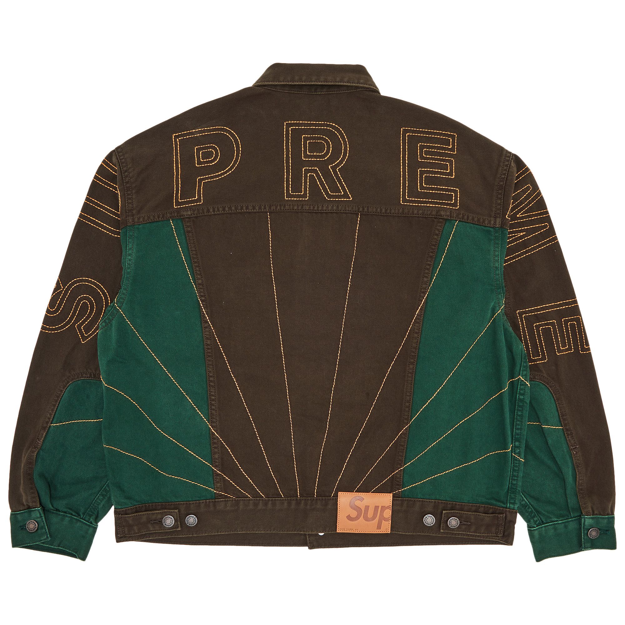 Embroidered trucker jacket online