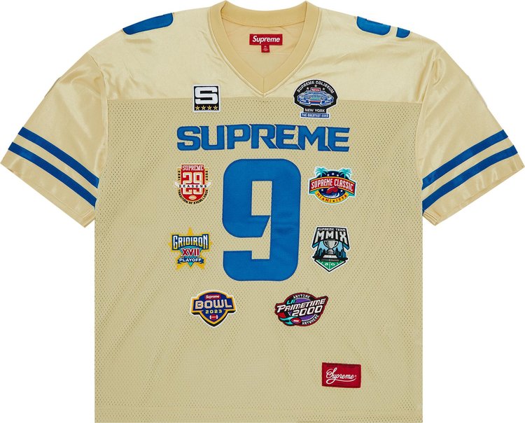 Supreme Championships Embroidered Football Jersey 'Gold'