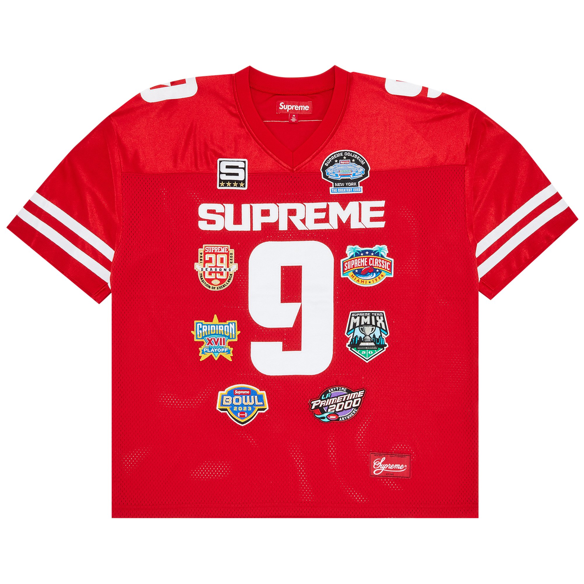 Buy Supreme Championships Embroidered Football Jersey 'Red ...