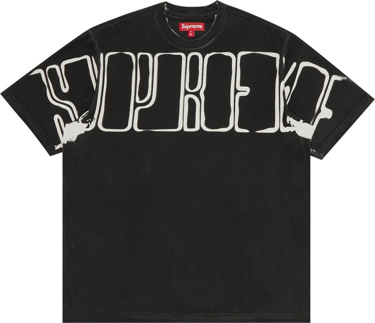 Supreme Overprint Knockout Short-Sleeve Top 'Black'