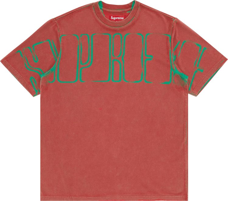 Supreme Overprint Knockout Short-Sleeve Top 'Bright Red'