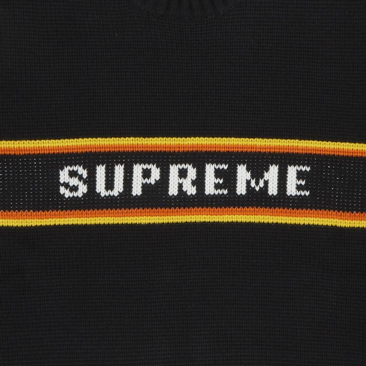 Supreme Chest Stripe Sweater Black