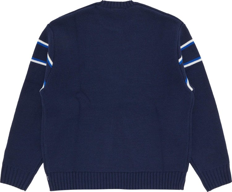 Supreme Chest Stripe Sweater Navy