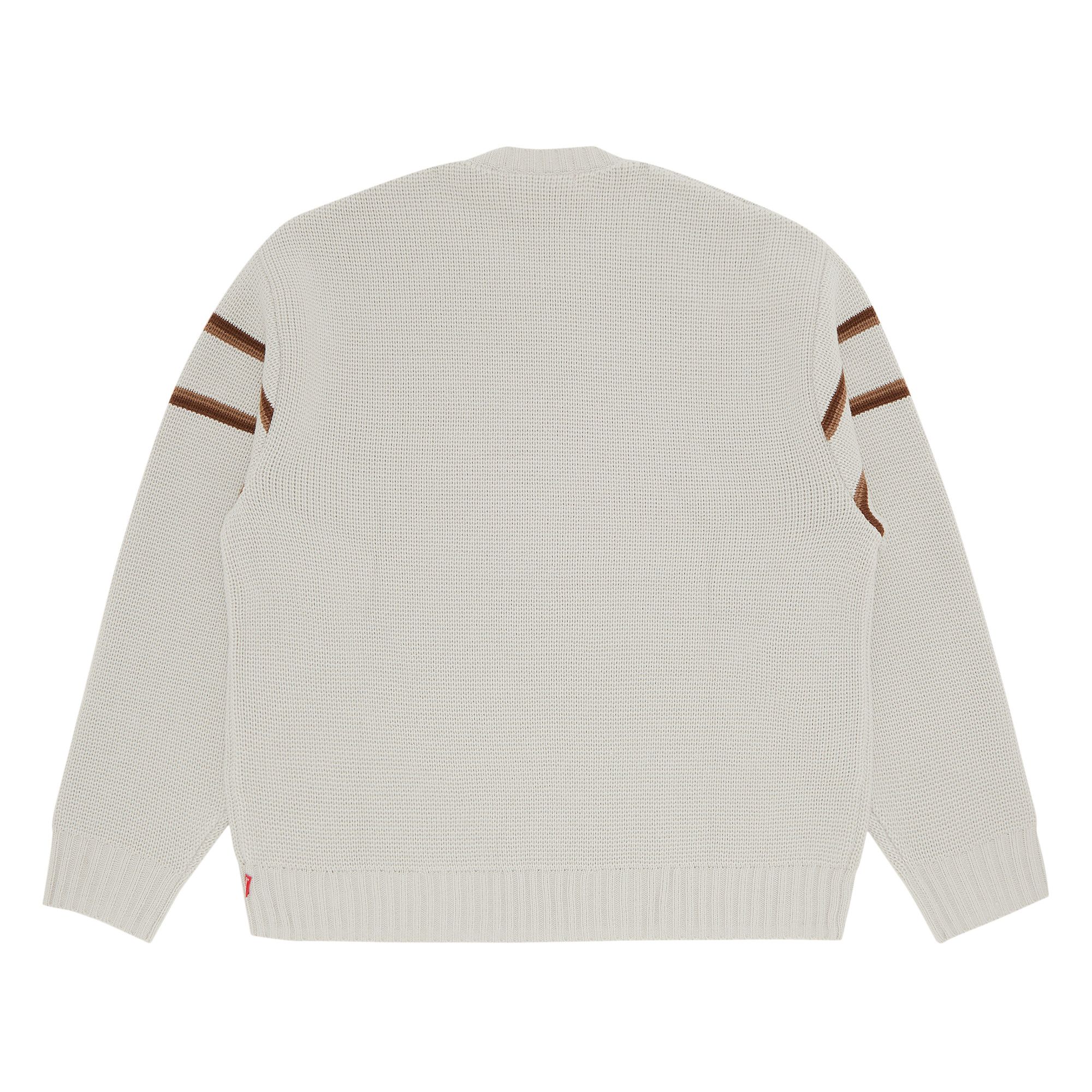 Buy Supreme Chest Stripe Sweater 'Stone' - FW23SK38 STONE | GOAT IT
