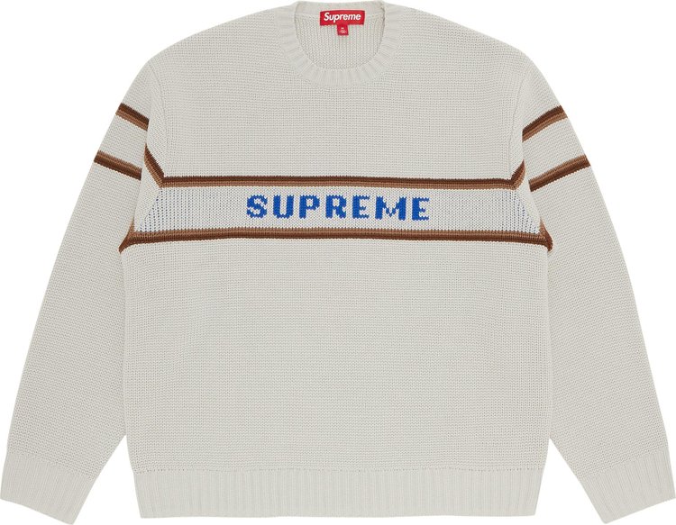 Supreme Chest Stripe Sweater 'Stone'