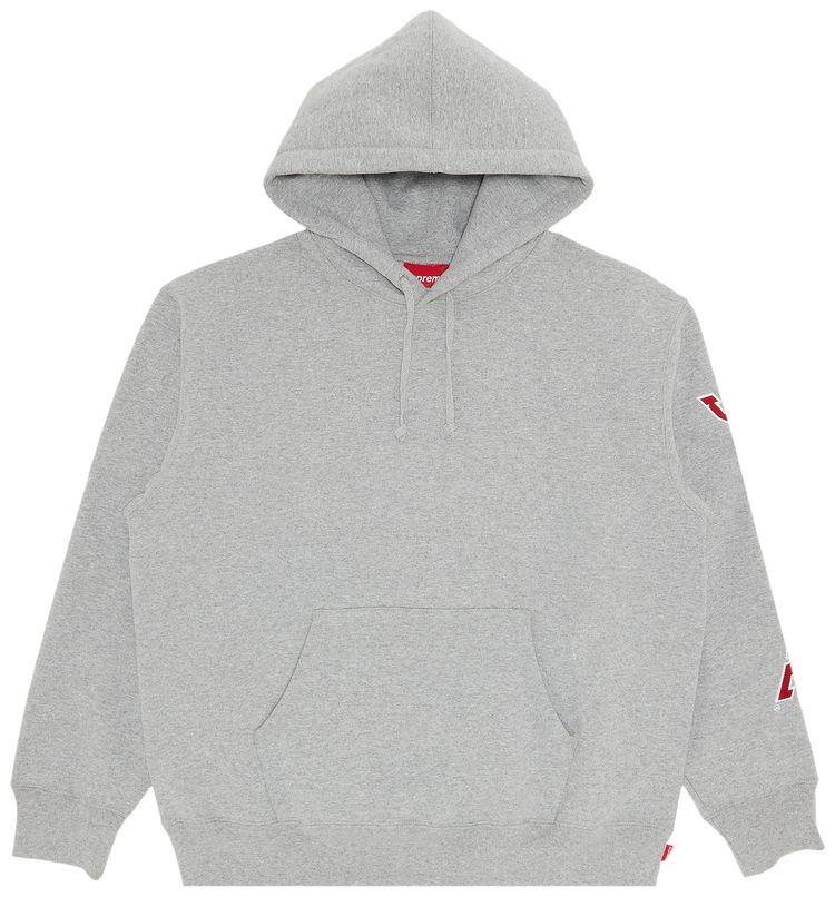 Supreme Sleeve Arc Hooded Sweatshirt Heather Grey