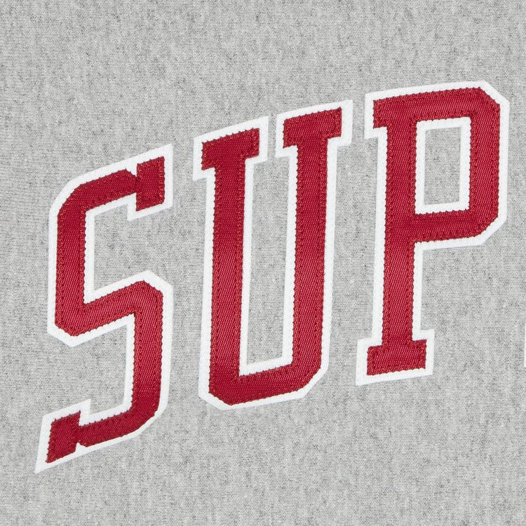 Supreme Sleeve Arc Hooded Sweatshirt Heather Grey
