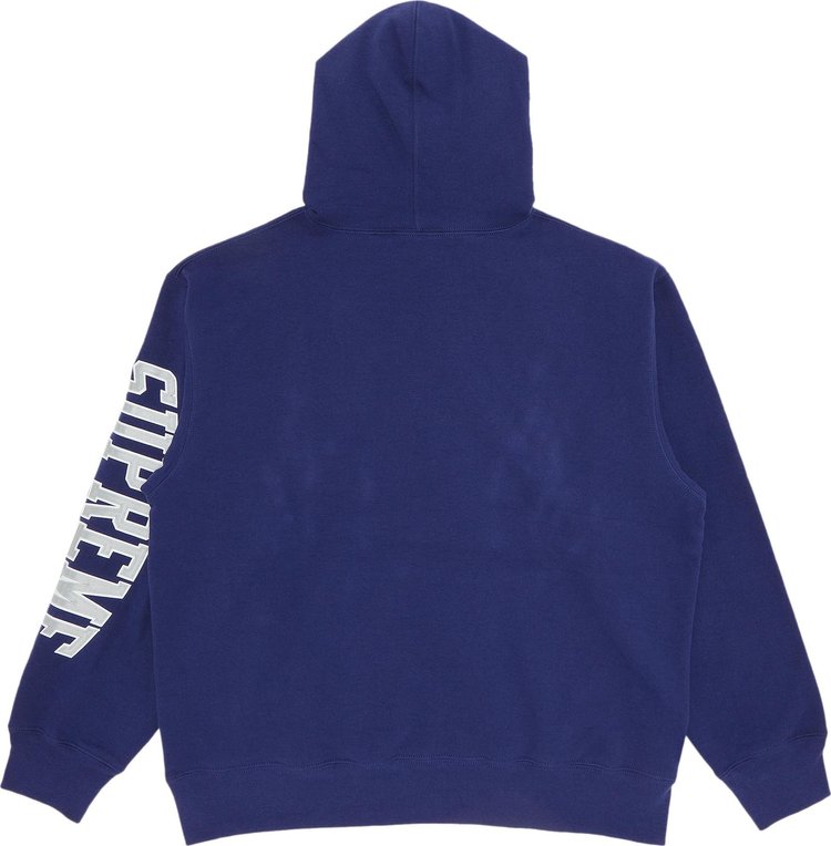 Supreme Sleeve Arc Hooded Sweatshirt Washed Navy