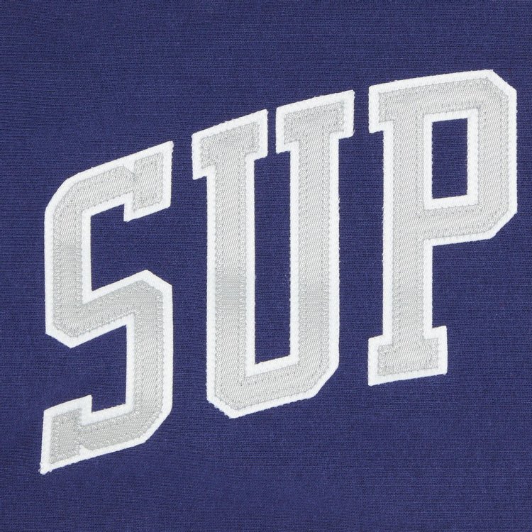 Supreme Sleeve Arc Hooded Sweatshirt Washed Navy