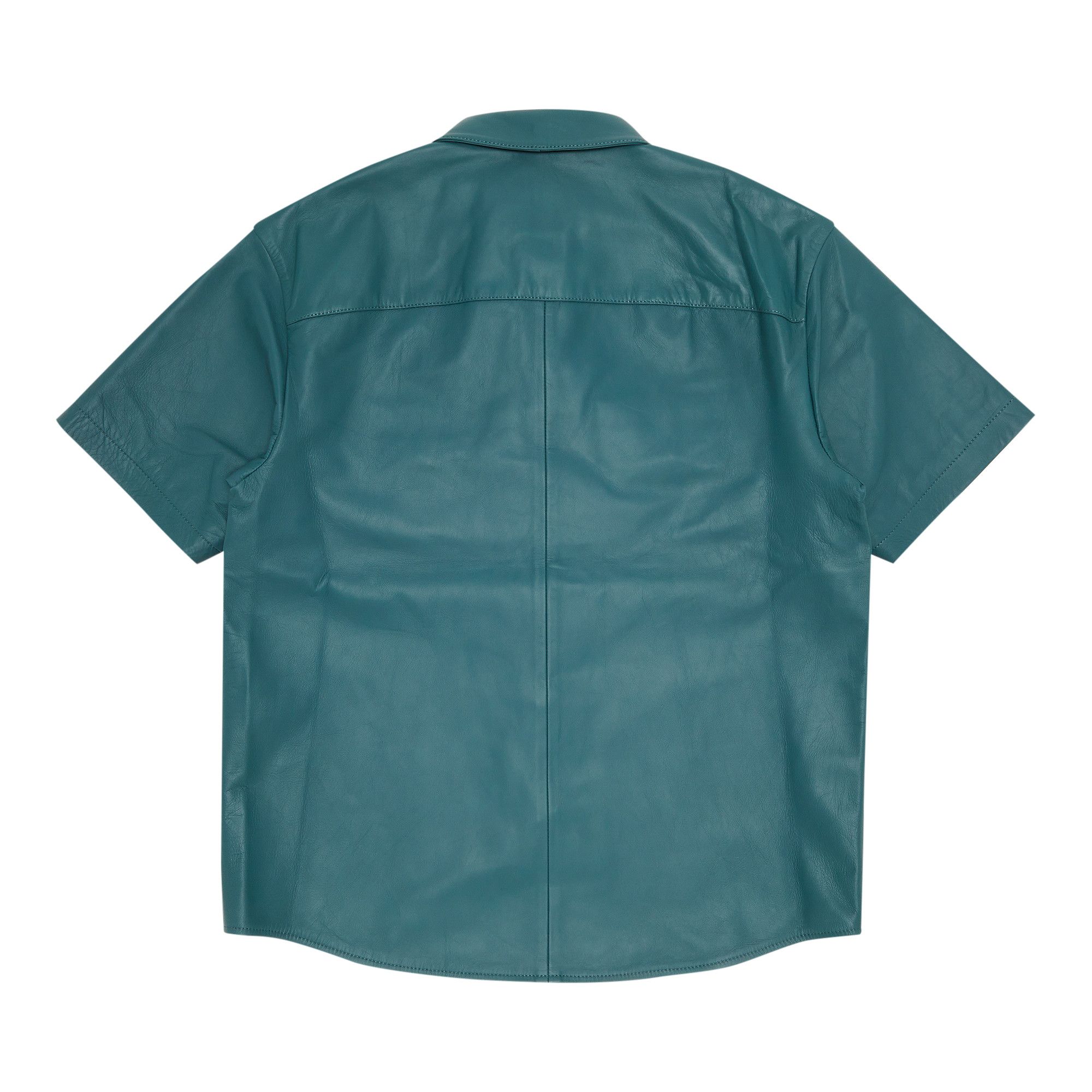 Buy Supreme Short-Sleeve Leather Work Shirt 'Dusty Teal' - FW23S5