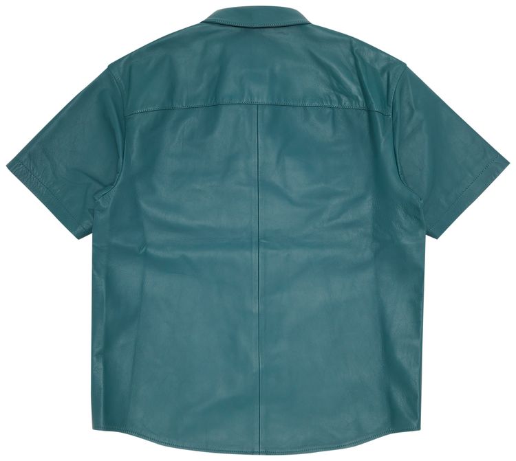Supreme Short Sleeve Leather Work Shirt Dusty Teal