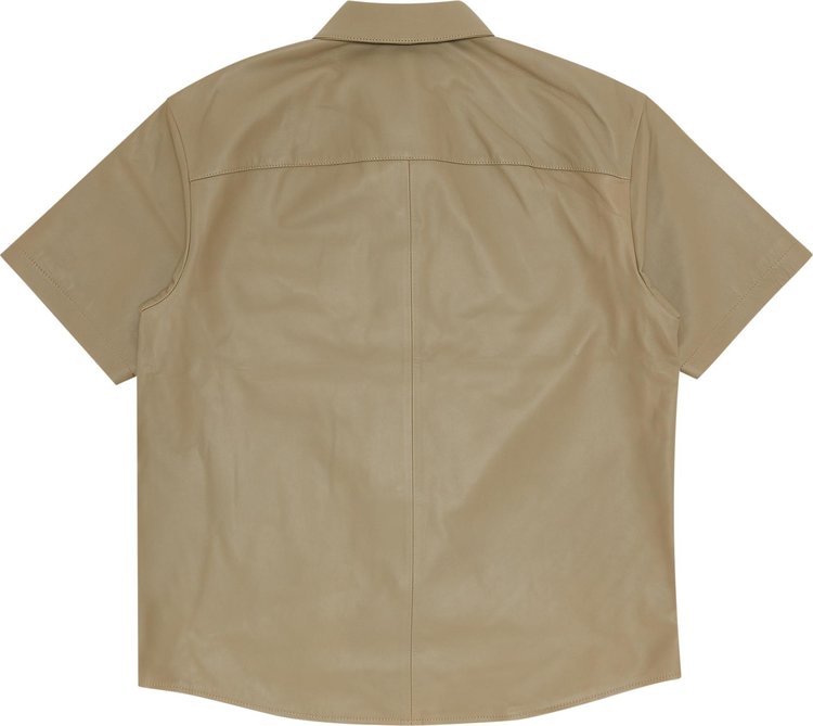 Supreme Short Sleeve Leather Work Shirt Tan