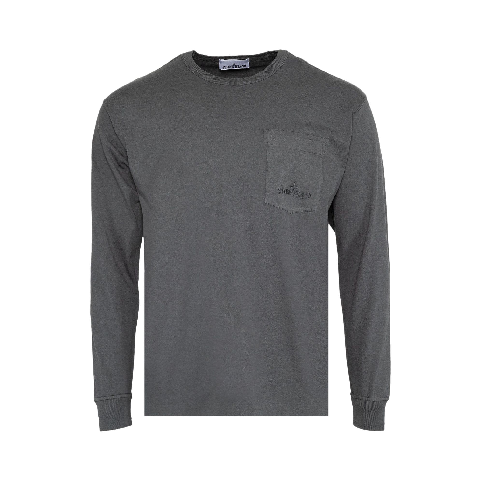 Stone island long sleeve grey hot sale
