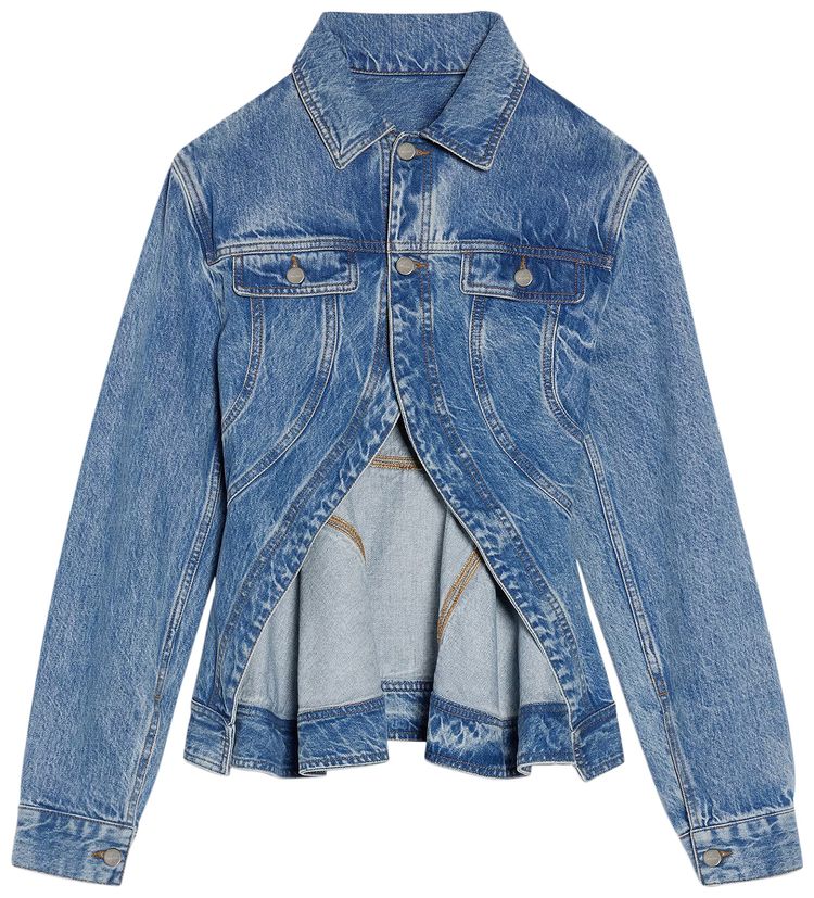Jacquemus La Veste De Nimes Caraco Denim Jacket Light BlueTabac