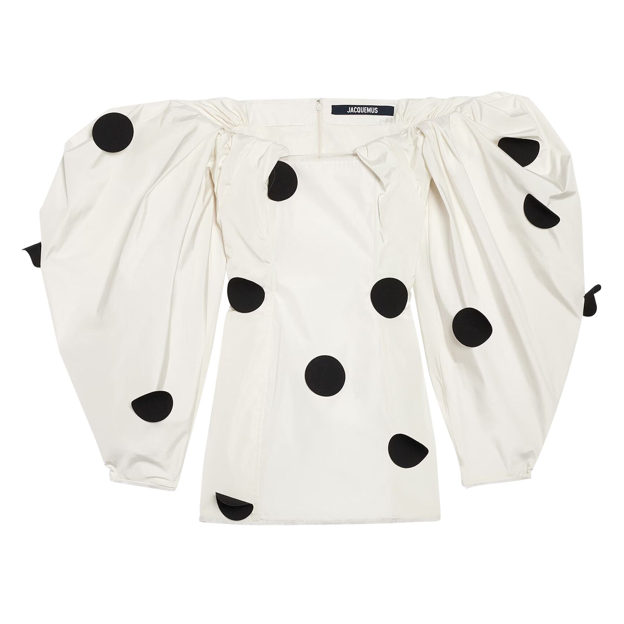 Buy Jacquemus La Robe Taffetas Dress Off White Black 233DR062 1472 1EF GOAT AU