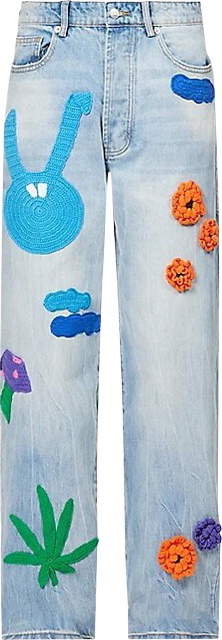 Nahmias Denim Knit Patchwork Jeans 'Light Wash'