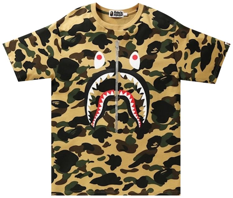 BAPE 1st Camo Shark Tee Yellow