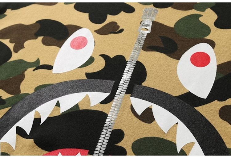 BAPE 1st Camo Shark Tee Yellow