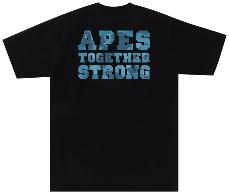 BAPE Honeycomb Camo College ATS Tee BlackBlue
