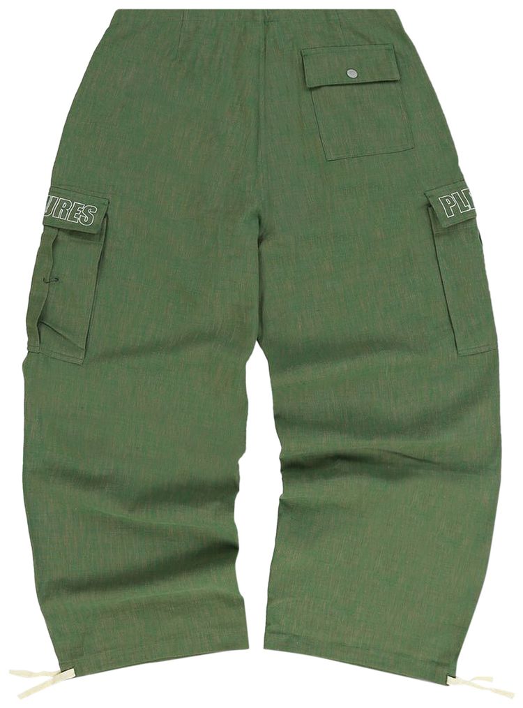 Pleasures Visitor Wide Fit Cargo Pants Green