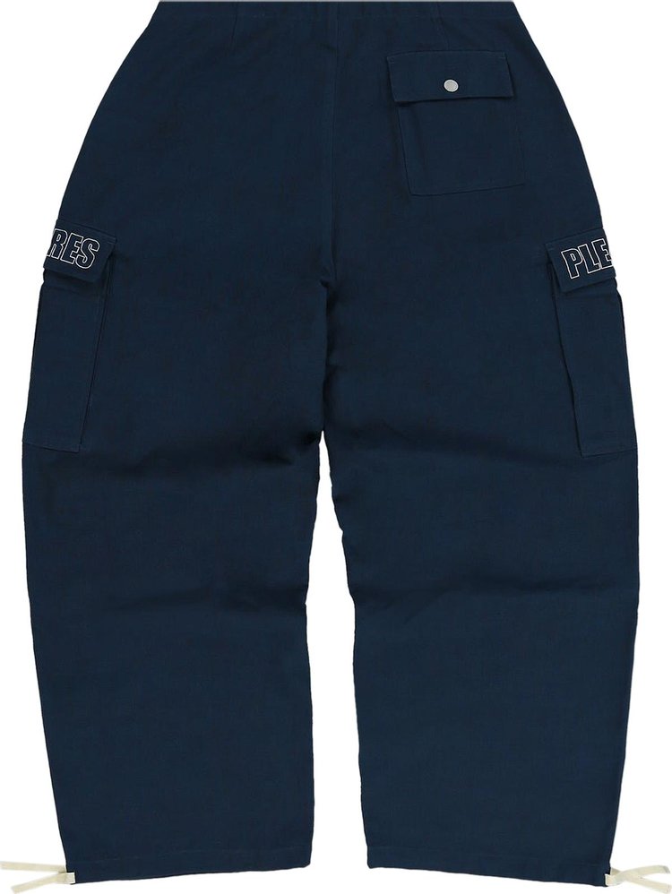 Pleasures Visitor Wide Fit Cargo Pants Navy