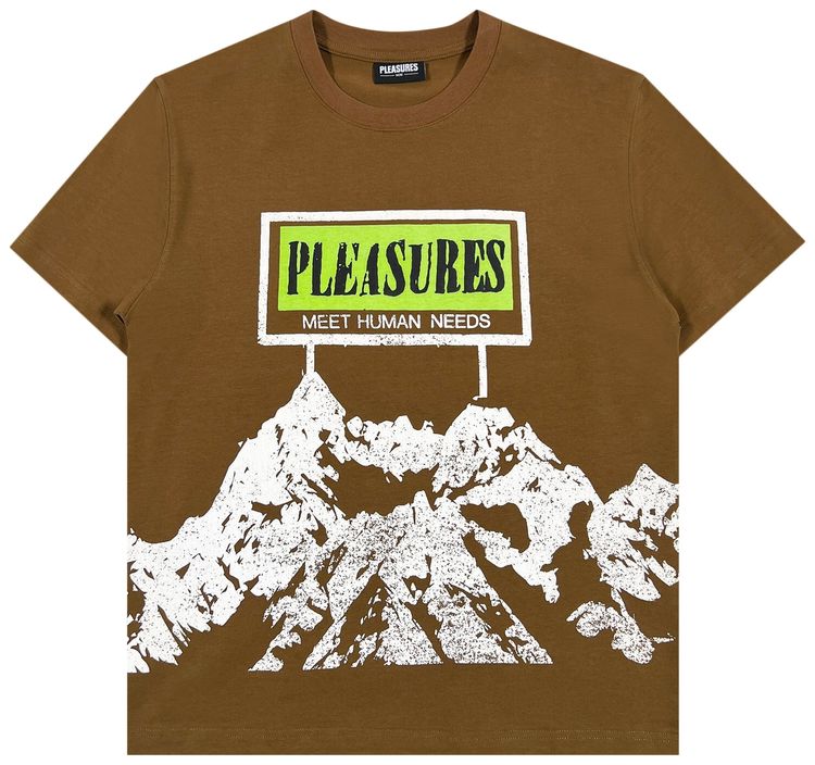 Pleasures Human Needs Heavyweight Tee Brown