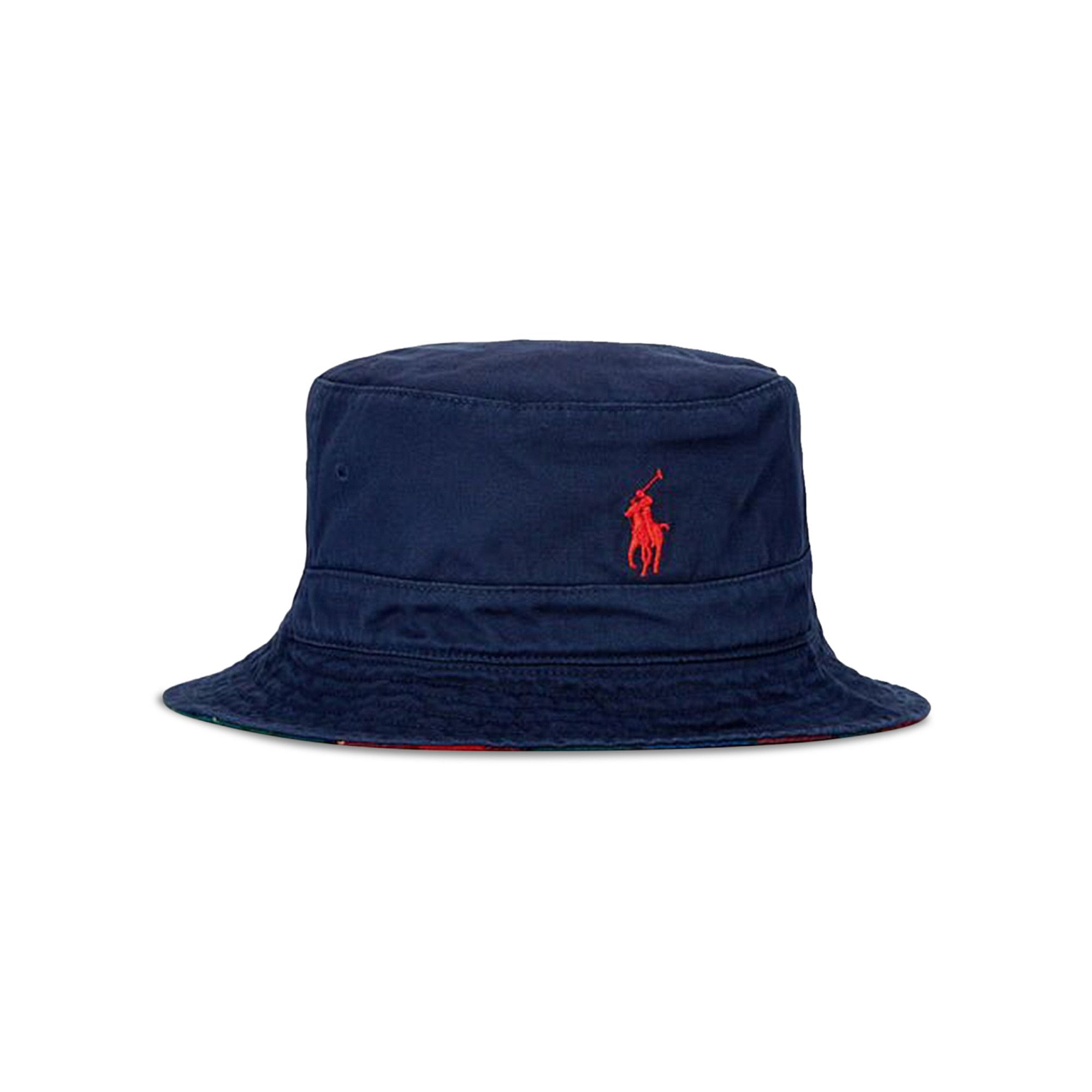 Navy ralph lauren bucket hat top